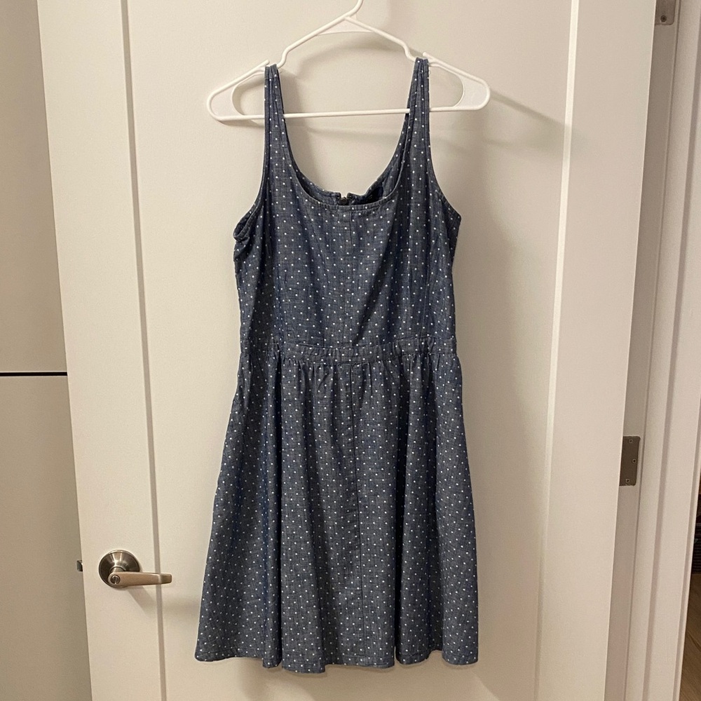 GAP Blue Dress with White Polka Dots